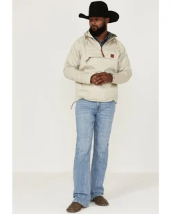 Kimes Ranch Men's Any-Day Sand 1/4 Zip Front Hooded Pullover