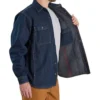 Carhartt Men's Relaxed Fit Denim Fleece Lined Snap-Front Shirt Jacket