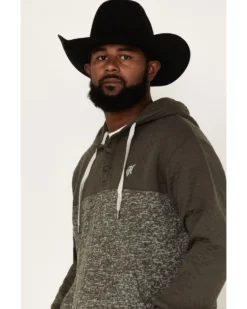 Hooey Men's Jimmy Quilted 1/4 Button Hooded Pullover 7 Hooey Men's Jimmy Quilted 1/4 Button Hooded Pullover -Men's Western Denim Store 2000370562 200 P2