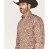 Stetson Men's Paisley Print Long Sleeve Button Down Western Shirt