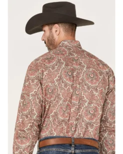 Stetson Men's Paisley Print Long Sleeve Button Down Western Shirt -Men's Western Denim Store 2000370662 600 P4