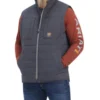 Ariat Men's Rebar Valiant Stretch Canvas Zip-Front Insulated Work Vest