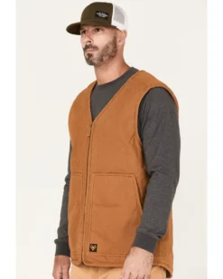 Hawx Men's Weathered Canvas Sherpa Lined Vest - Big -Men's Western Denim Store 2000373756 220 P2