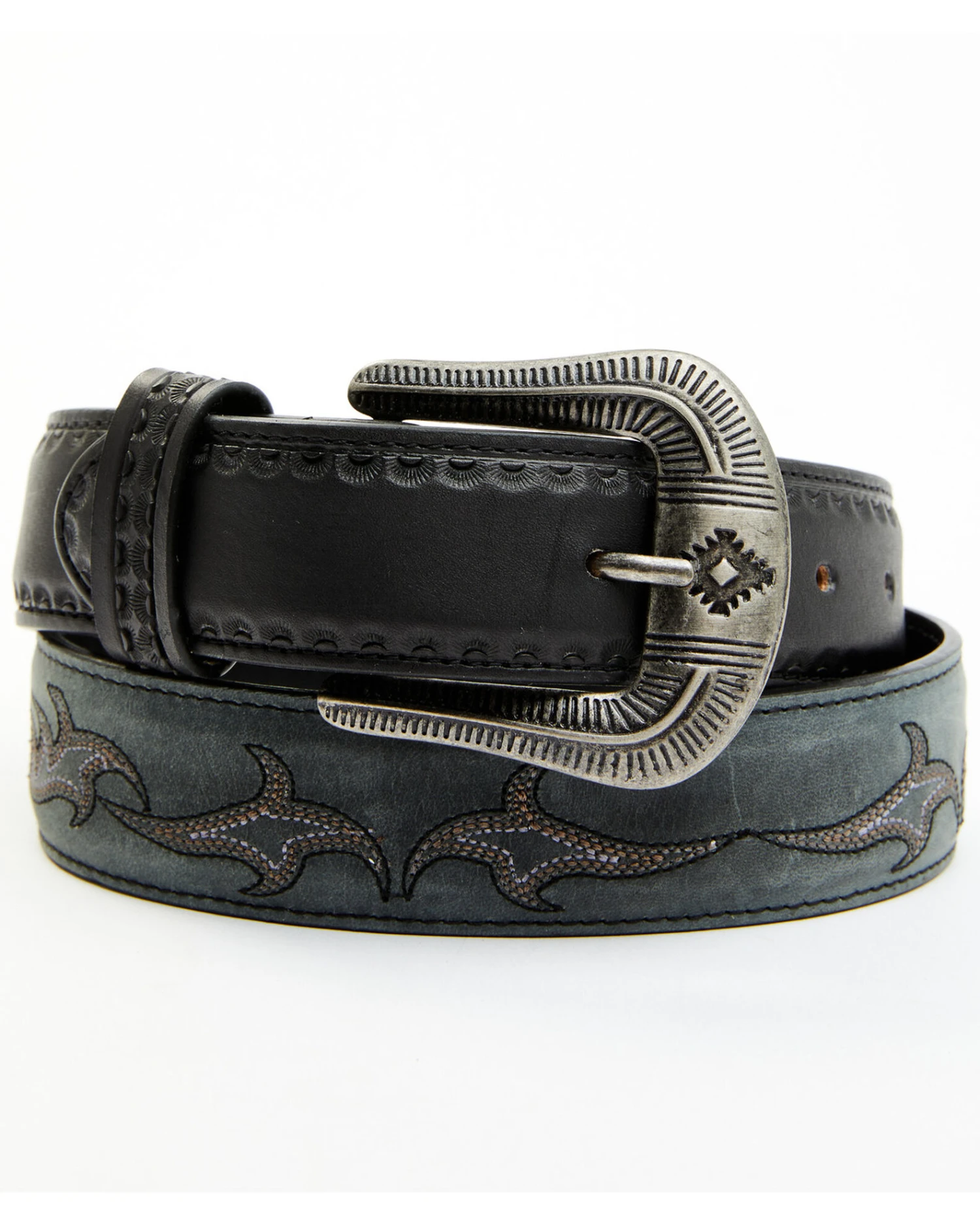 Moonshine Spirit Men's Mad Cat Western Leather Belt 2 Moonshine Spirit Men's Mad Cat Western Leather Belt - Image 2