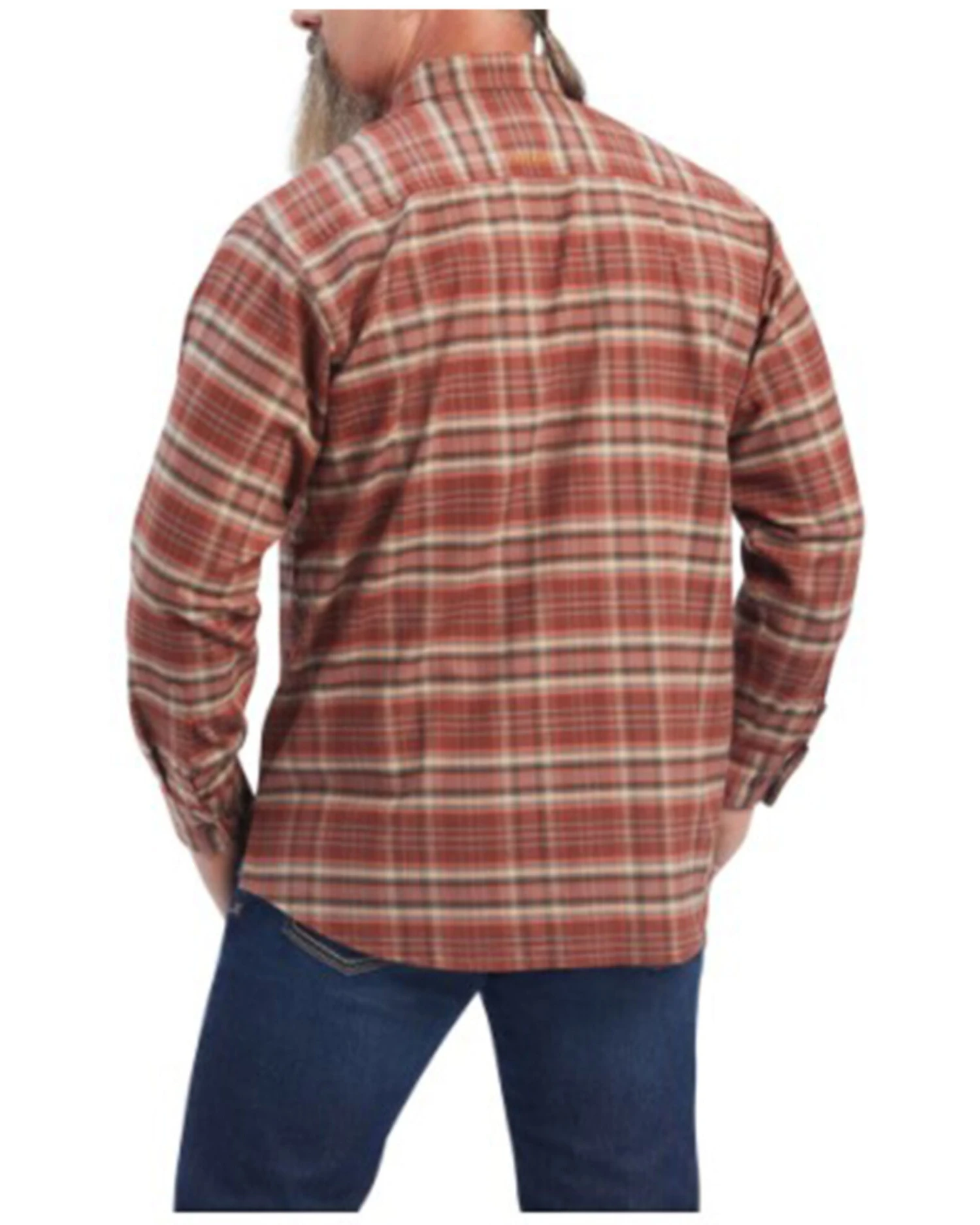 Ariat Men's Rebar Plaid DuraStretch Button Down Flannel Work Shirt 2 Ariat Men's Rebar Plaid DuraStretch Button Down Flannel Work Shirt - Image 2