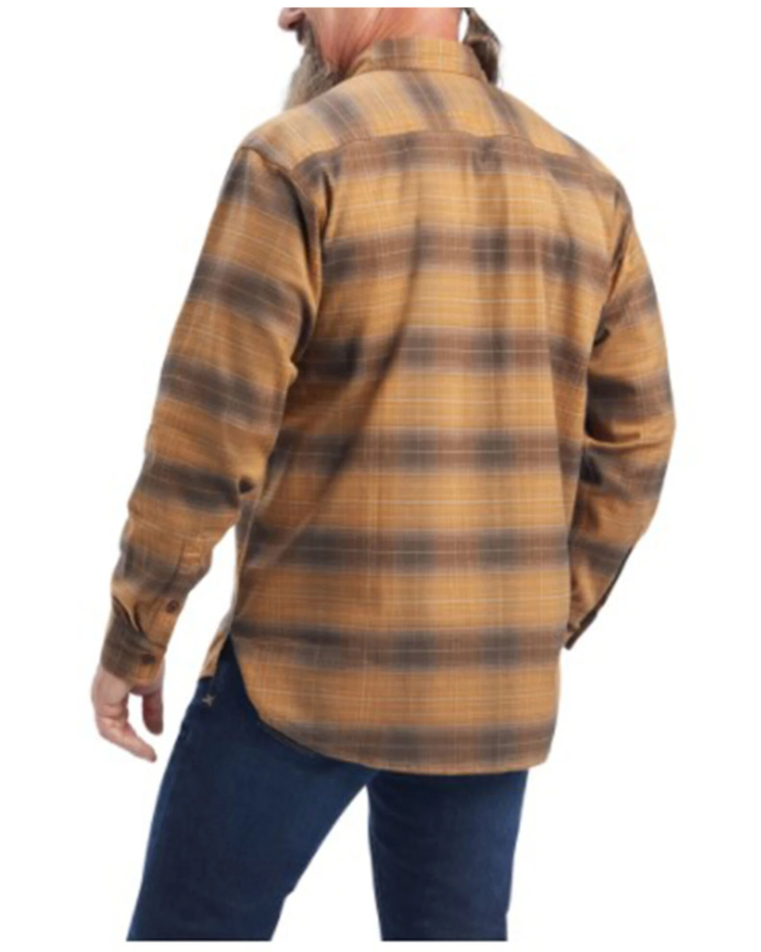 Ariat Men's Rebar Plaid DuraStretch Long Sleeve Button Down Flannel Work Shirt 2 Ariat Men's Rebar Plaid DuraStretch Long Sleeve Button Down Flannel Work Shirt - Image 2