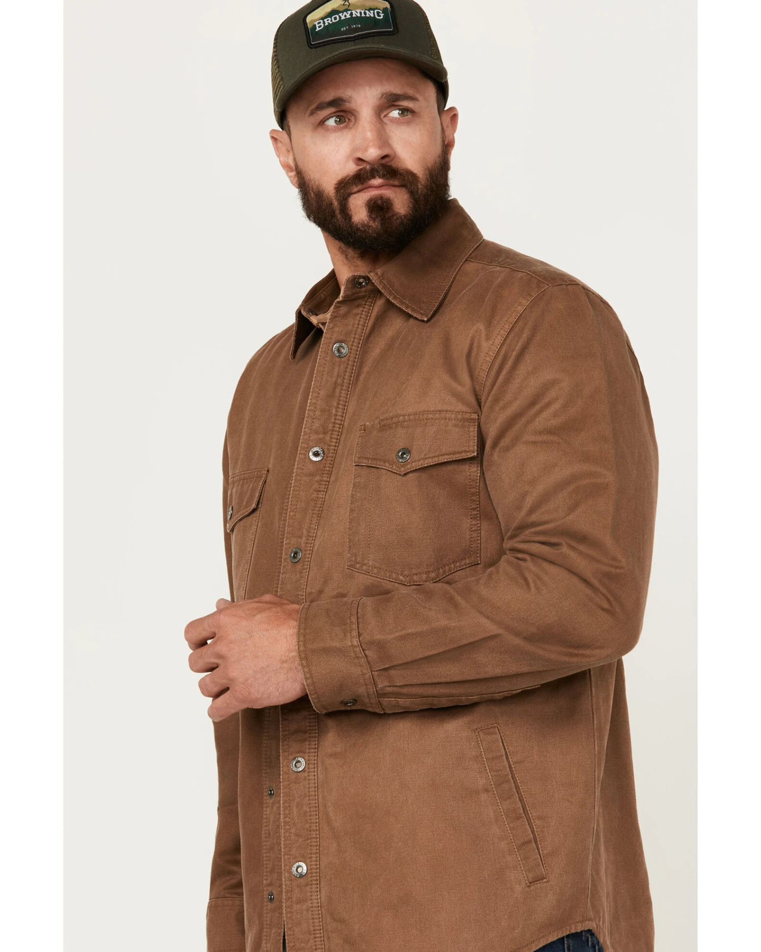 Dakota Grizzly Men's Blaize Microsuede Lined Long Sleeve Western Snap Shirt 4 Dakota Grizzly Men's Blaize Microsuede Lined Long Sleeve Western Snap Shirt - Image 4