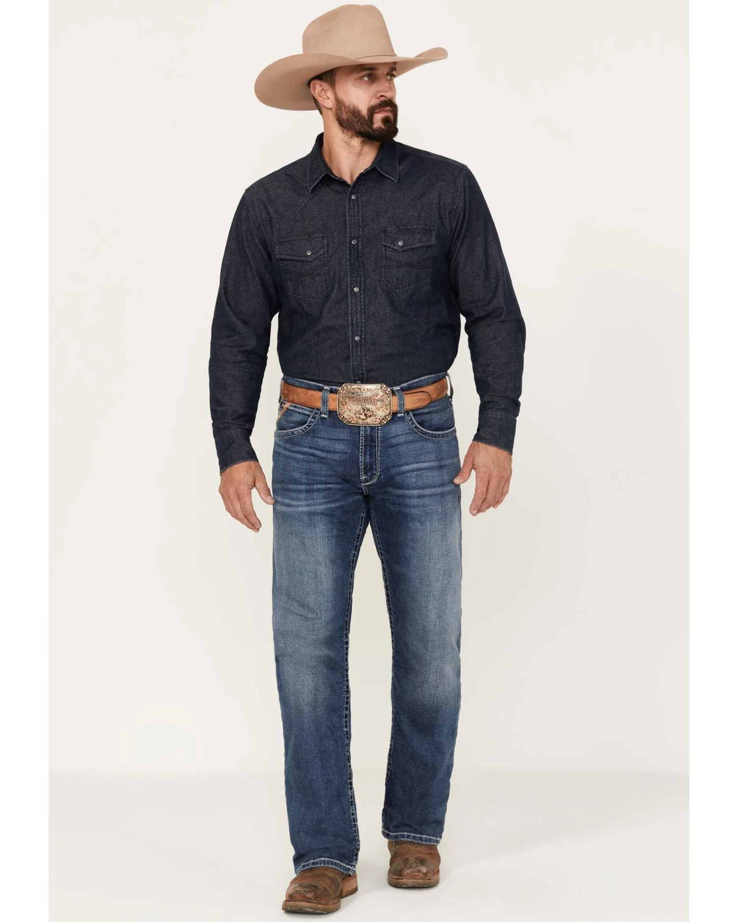 Ariat Men's M4 Relaxed Hugo Boot Cut Stretch Denim Jeans 3 Ariat Men's M4 Relaxed Hugo Boot Cut Stretch Denim Jeans - Image 3