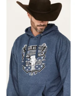 Cowboy Hardware Men's Tough As Nails Skull Graphic Hooded Sweatshirt -Men's Western Denim Store 2000378838 400 P3