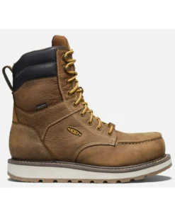 Keen Men's Cincinnati 8" Lace-Up Waterproof Wedge Work Boots - Carbon Fiber Toe -Men's Western Denim Store 2000379221 200 P2