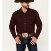 Blue Ranchwear Men's Herringbone Long Sleeve Western Snap Shirt
