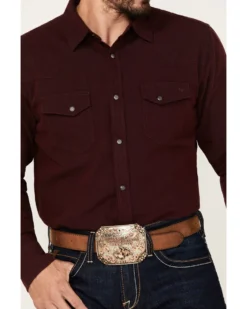 Blue Ranchwear Men's Herringbone Long Sleeve Western Snap Shirt -Men's Western Denim Store 2000380501 640 P3
