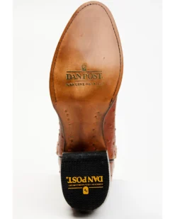 Dan Post Men's Hand Ostrich Quill Exotic Western Boots - Medium Toe -Men's Western Denim Store 2000381786 235 P7