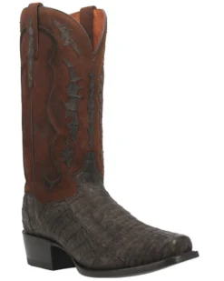 Dan Post Men's Socrates Exotic Caiman Tall Western Boots - Square Toe