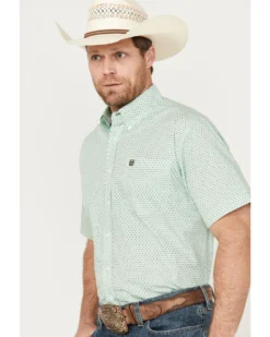 Cinch Men's Geo Print Short Sleeve Button Down Western Shirt -Men's Western Denim Store 2000383901 300 P2