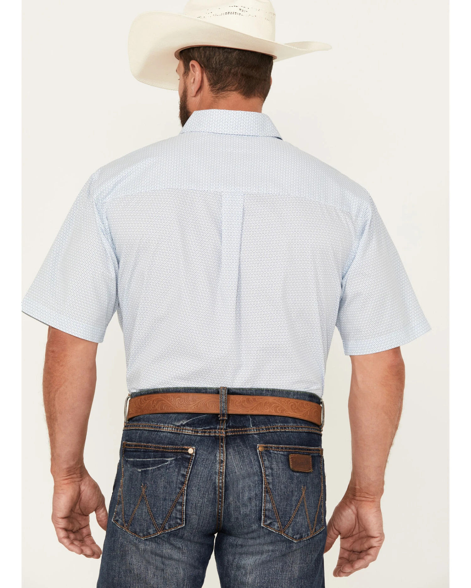 George Strait By Wrangler Men's Geo Print Short Sleeve Button-Down Western Shirt - Tall 4 George Strait By Wrangler Men's Geo Print Short Sleeve Button-Down Western Shirt - Tall - Image 4