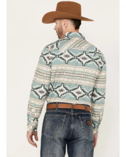 Rock & Roll Denim Men's Southwestern Long Sleeve Western Snap Shirt