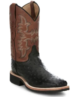 Justin Men's Drover Exotic Full Quill Ostrich Western Boots - Broad Square Toe 10 Justin Men's Drover Exotic Full Quill Ostrich Western Boots - Broad Square Toe -Men's Western Denim Store 2000385393 001 P1