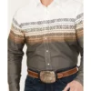 Roper Men's Vintage Border Long Sleeve Western Snap Shirt