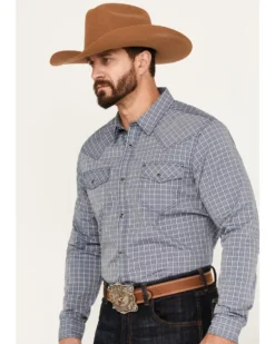Cody James Men's Trainer Plaid Print Long Sleeve Snap Western Shirt - Tall -Men's Western Denim Store 2000386054 410 P2