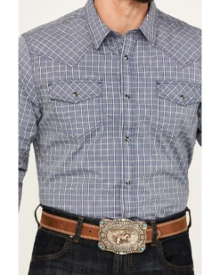 Cody James Men's Trainer Plaid Print Long Sleeve Snap Western Shirt - Tall -Men's Western Denim Store 2000386054 410 P3