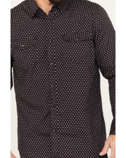 Moonshine Spirit Men's Cat Geo Print Long Sleeve Western Snap Shirt