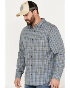Brothers & Sons Men's Wewoka Plaid Print Long Sleeve Button-Down Western Shirt