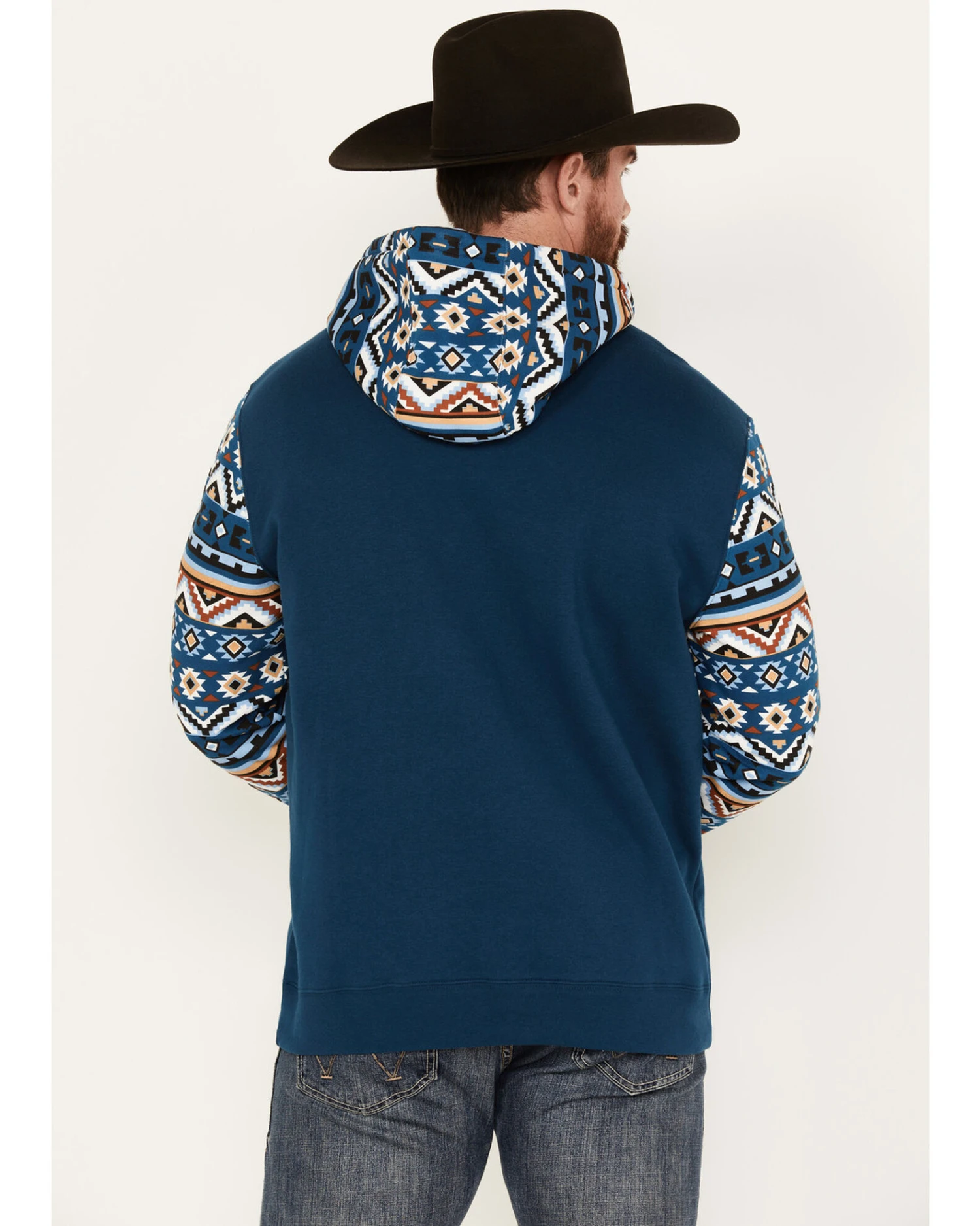RANK 45 Men's Southwestern Hooded Sweatshirt 2 RANK 45 Men's Southwestern Hooded Sweatshirt - Image 2